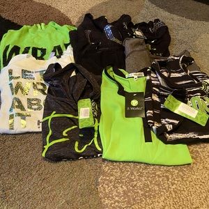 It works bundle various workout shirts and light sweaters